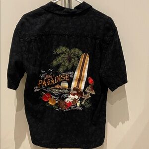 Disney Mickey Mouse in Paradise Embroidered Hawaiian Shirt